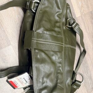 Kenneth Cole Double Handle Shoulder NWT solid green size 9H X 15L bag